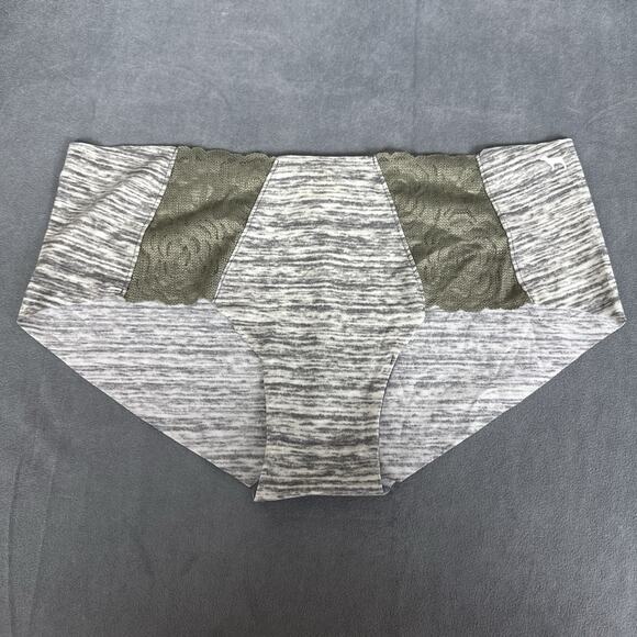 Victoria's Secret PINK Hipster Panty Size Medium Stretch Lace Green Heathered - Picture 7 of 7